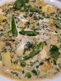 Aloo Matar Methi Korma with White Gravy