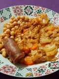 Garbanzos con verduras rehogadas con pimentón y vinagre