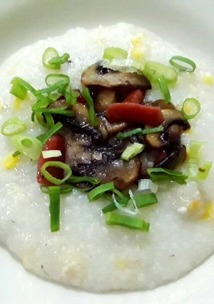Foto resep Bubur Jagung Ayam Jamur