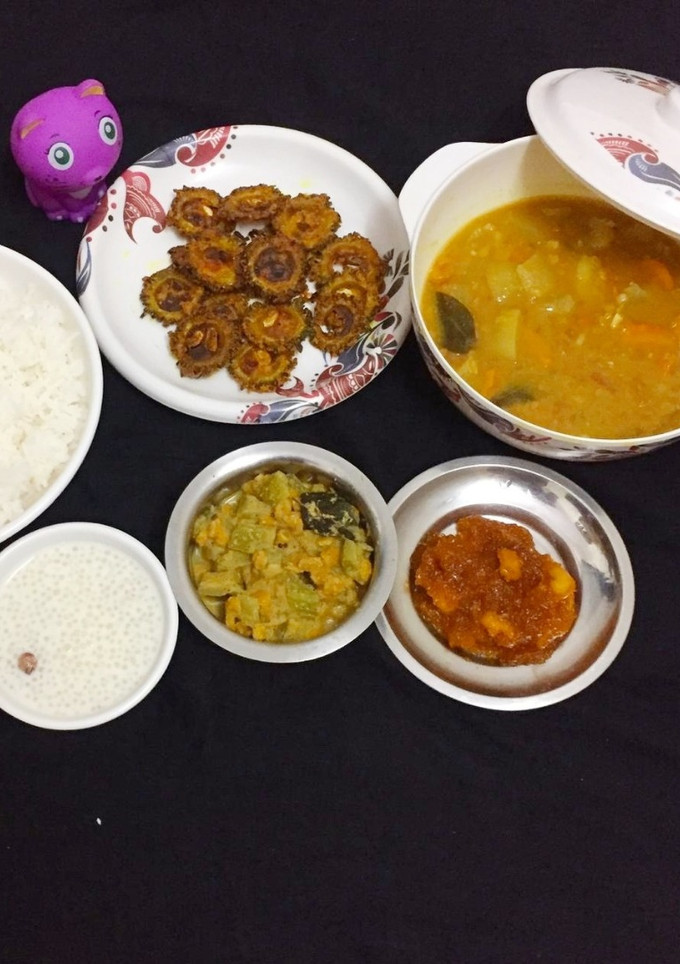 புடலங்காய் பால் கூட்டு-சுரைக்காய் கேரட் சாம்பார்-பூசணி ஹல்வா செய்முறை முக்கிய புகைப்படம்