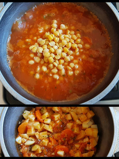 Una foto de Cazuela de garbanzo y papas