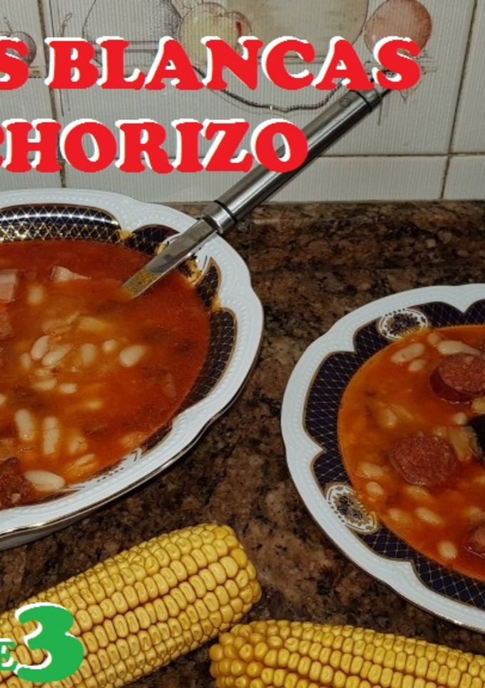 Una foto de Judías blancas con compango