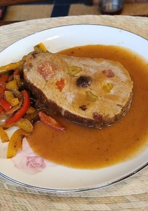Una foto de Cuete mechado en gravy