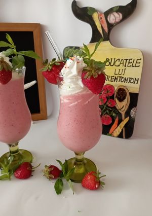 O poză a rețetei Milkshake cu înghețată.