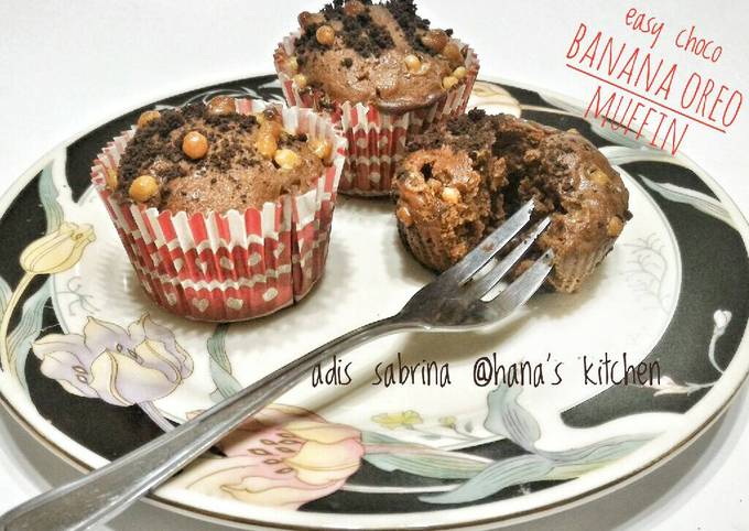 Resep Easy Choco Banana ???? Oreo Muffin Anti Gagal