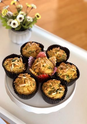 Foto resep Butternut squash, feta and spinach muffin (savoury)