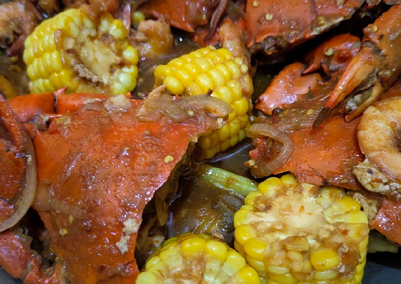 Asam manis seafood (kepiting,udang,cumi)