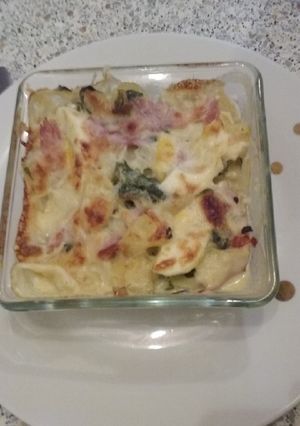 Une photo de Gratin de blettes aux pommes de terre et jambon