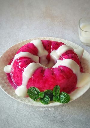 Foto resep Puding Buah Naga
