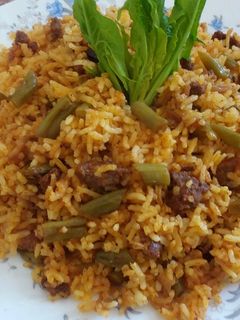 عکسی از دستور لوبیا پلو