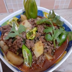 A picture of Aloo qeema.