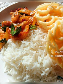 A picture of Udang Balado (Prawns with Chili Sauce).