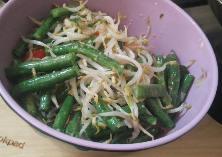 Tumis tauge kacang panjang