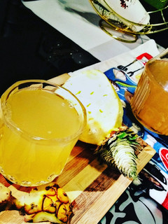 A picture of Refreshing pineapple peel n Ginger juice#15minolessrecipecontest.