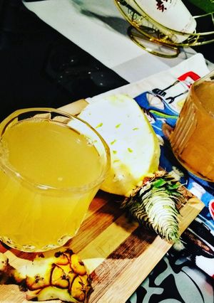 A picture of Refreshing pineapple peel n Ginger juice#15minolessrecipecontest.