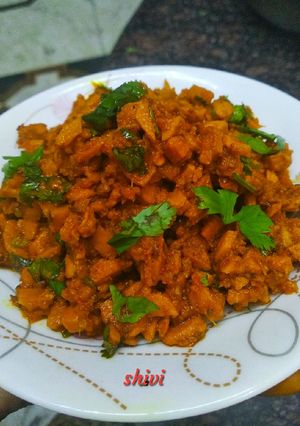 A picture of Haldi ki sabji.