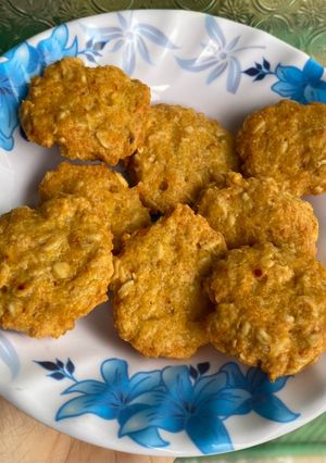 Hình của món Chả cốm ức gà fake phiên bản healthy.