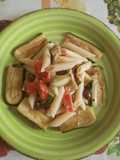 Pasta con salmone e zucchine grigliate