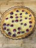 Pastel de cerezas francés - clafoutis francés -