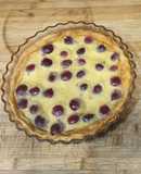 Pastel de cerezas francés - clafoutis francés -
