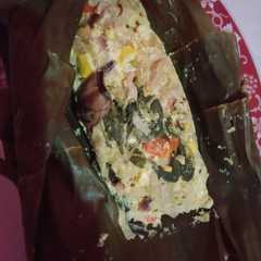 A picture of Pepes jamur tiram.