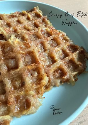 Foto resep 653. Crispy Beef Potato Waffle - snack MPASI