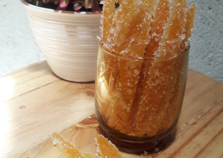 Cara Gampang Menyiapkan Manisan kulit jeruk Anti Gagal