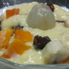 A picture of Mixed fruit custard.