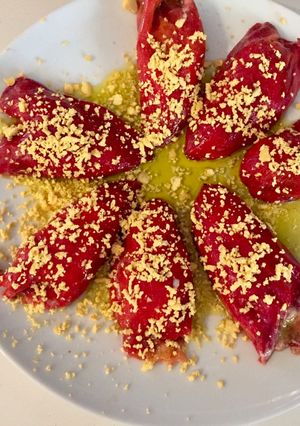 Una foto de Pimientos rellenos de salmón