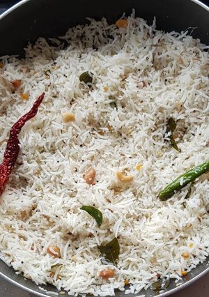 A picture of Mango coconut Rice.