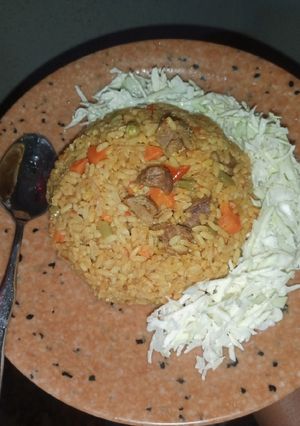 A picture of Turmeric Jollof Rice.