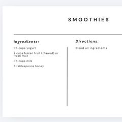 A picture of Smoothies.