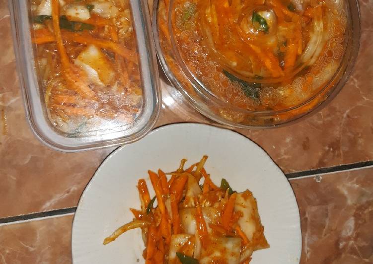 Resep Kimchi homemade simple Anti Gagal