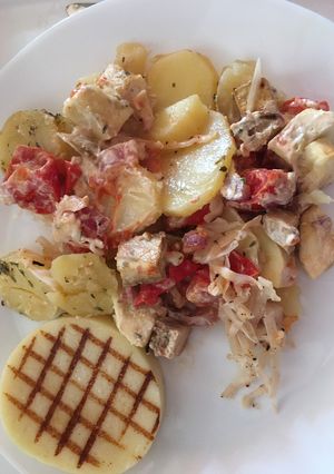 Vegán zöldséges rakottas recept fotója