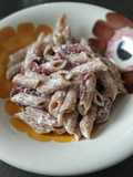 Pennette integrali, crescenza e bresaola