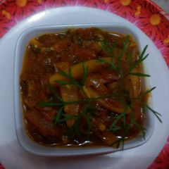Tomatoes muli ki achaar A picture of Tomatoes muli ki achaar.