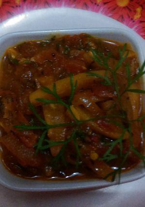 A picture of Tomatoes  muli ki achaar.