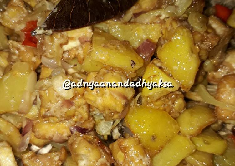Resep Tahu tempe kentang tumis santan #StepByStep #PekanInspirasi, Lezat