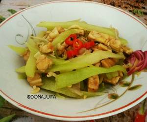 Resep mudah Tumis tempe &amp;amp; labu siam Enak Sempurna