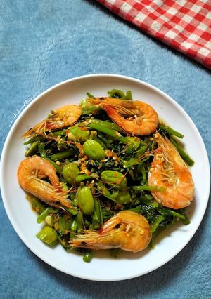 Foto resep Tumis Kangkung Udang Pete