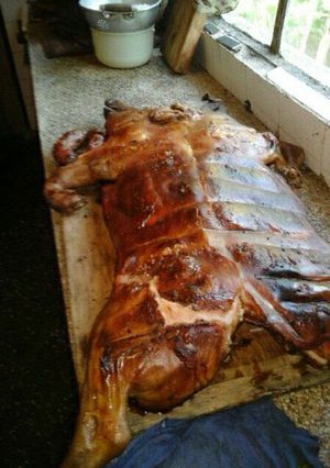 Una foto de Lechoncito a las brasas!