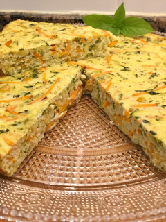 Una foto de Pastel de queso batido con verduras