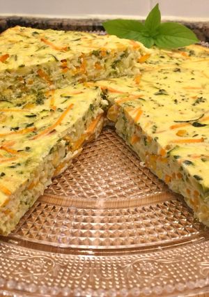 Una foto de Pastel de queso batido con verduras
