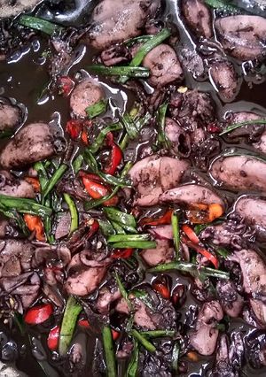 Foto resep Cumi cumi hitam pedas