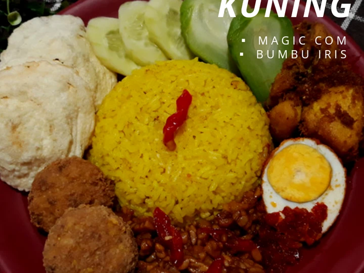 Langkah Mudah untuk Membikin Resep  NASI KUNING BALI / Nasi Kuning Magic Com Bumbu Iris Praktis yang Bikin Ngiler, Lezat Sekali