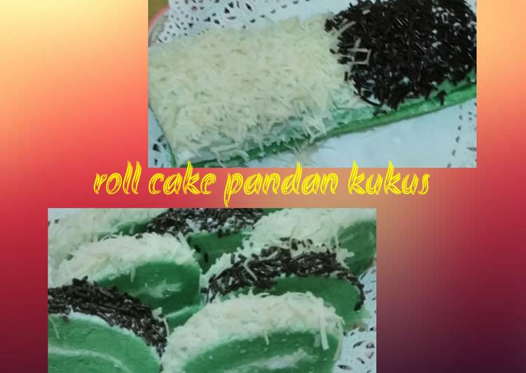 Roll cake pandan kukus ekonomis