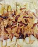 Espárragos con York y bacon