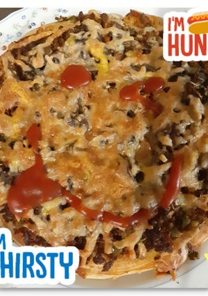 عکسی از دستور 🍕 پیتزا گوشت 🍕
