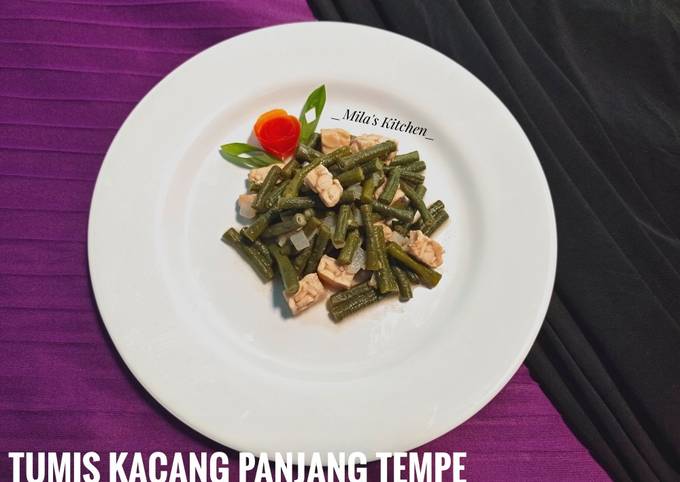 Tumis Kacang Panjang Tempe