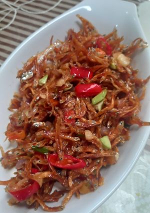 Foto resep Oseng Teri Pete Pedas